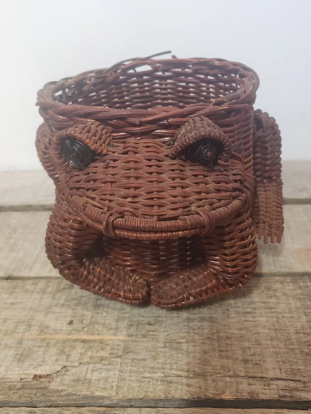 Set Of 3 VINTAGE BASKETS Frog & Geese/Ducks
